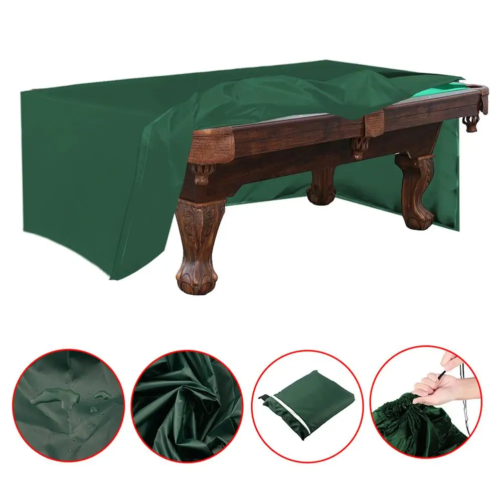 Capa protetora contra poeira para mesa de bilhar 210d oxford, à prova de poeira, à prova d'água, piscina completa, sólida com cordão, 7 pés, protetor de mesa de bilhar