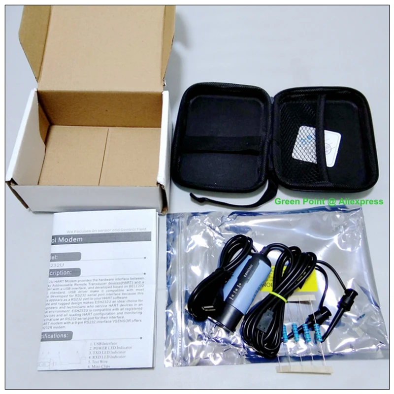 Imagem -06 - Usb Industrial Hart Modem Esh232u Usb Protocolo Modem Hart Sinal Comunicador Transmissor Hart Conversor Embutido Resistor de Loop