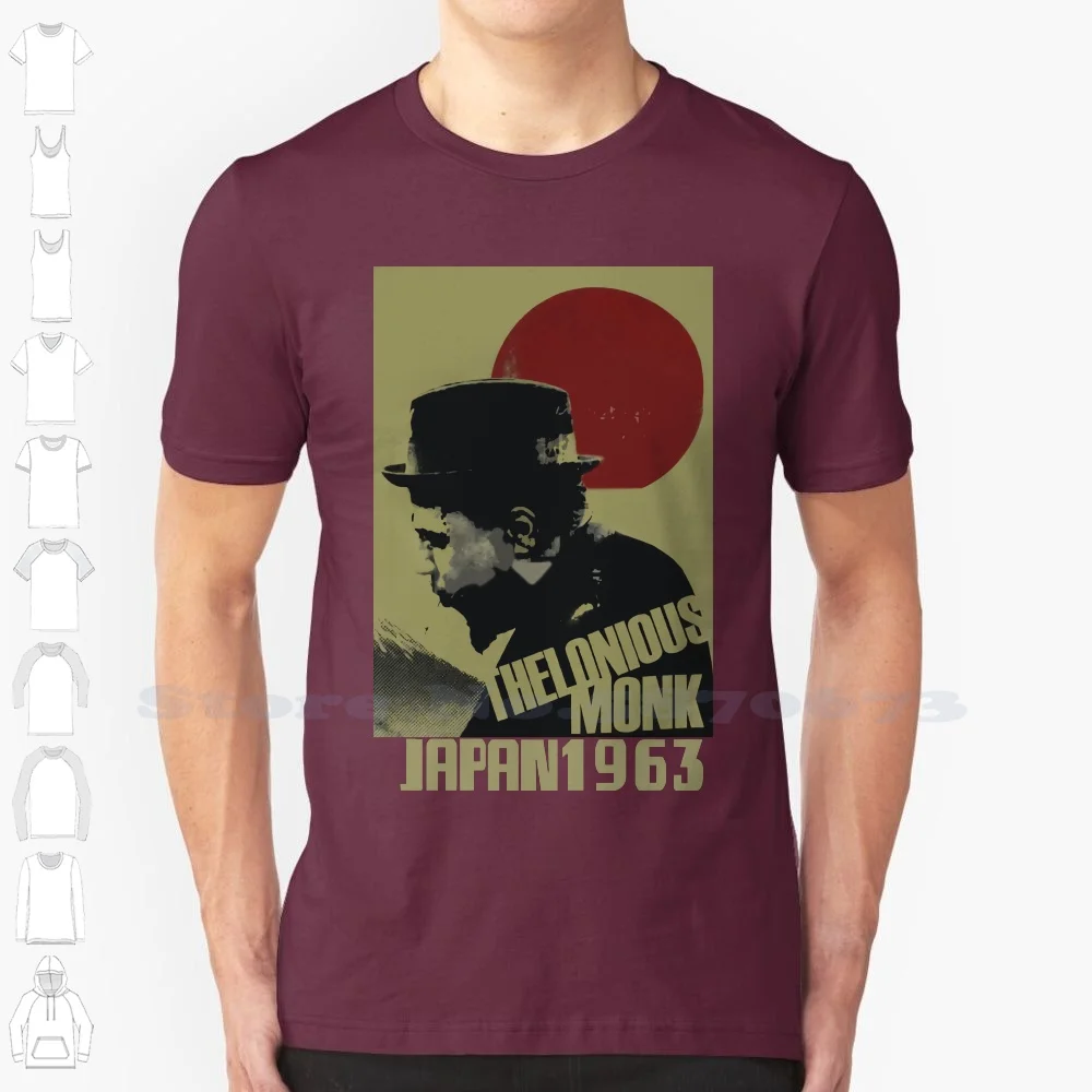 Thelonious Monk Japan Black T Shirt New Official Jazz Music Adult Small Summer Short Sleeves Fashiont