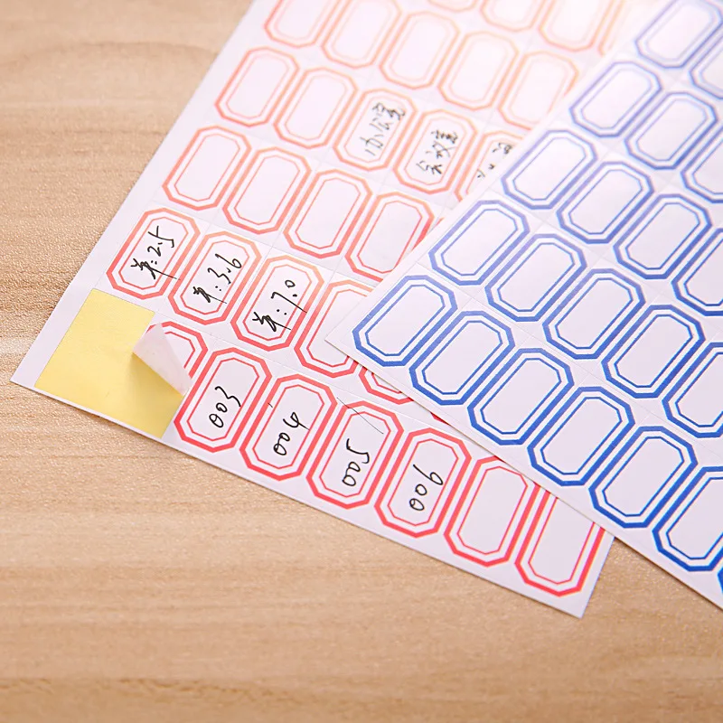 5 Sheets Self-adhesive Labels Simple Marker Stickers Handwritten Name Pastes Price Stickers for Home Office School