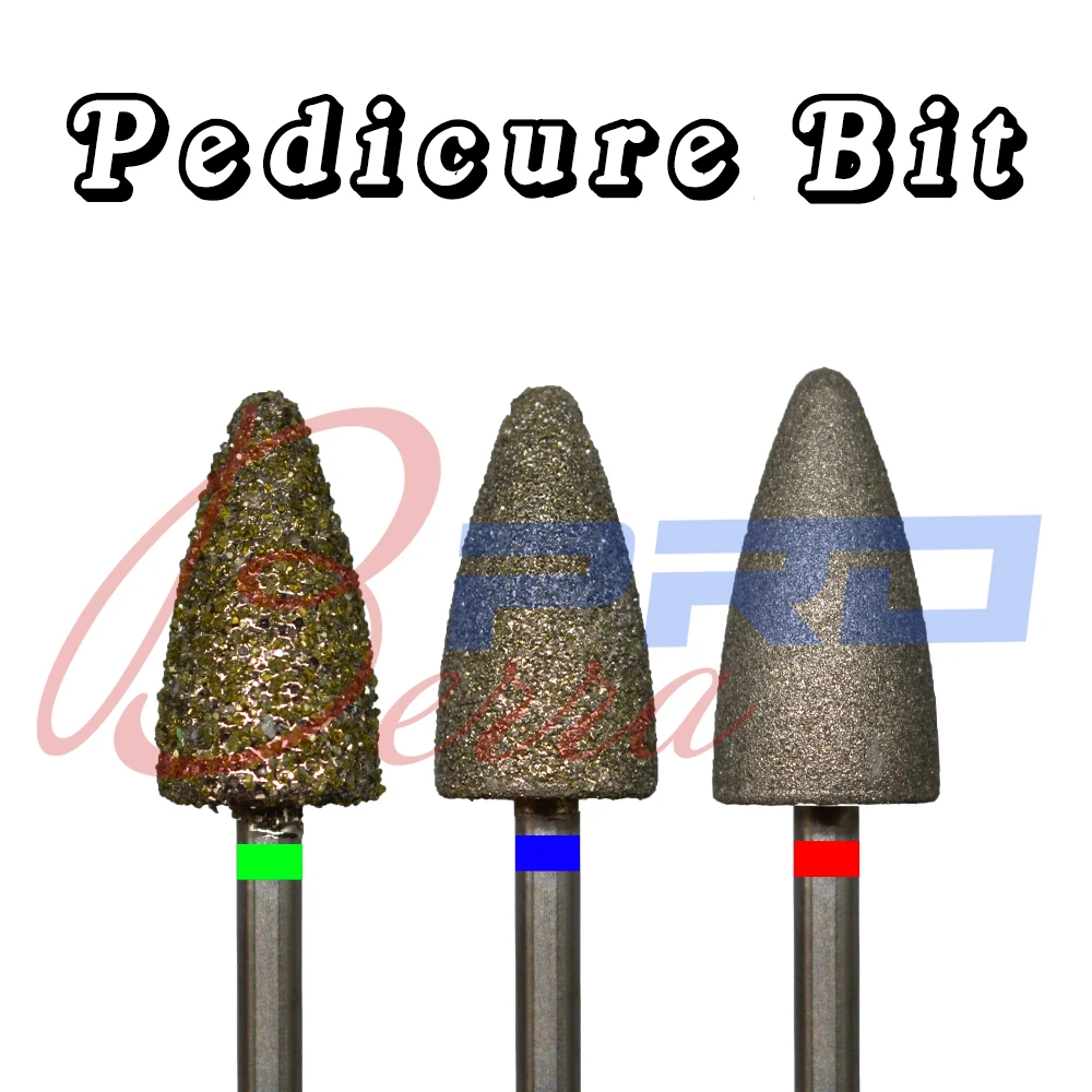 RolinStar #60 #130 #180 Diamond Pedicure Nail Drill Rotary Burr Apparatus Bit Foot Care Tools