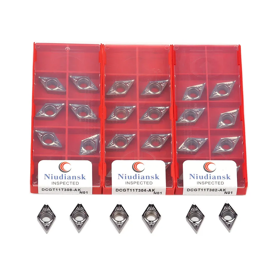 DCGT11T302-AK Cnc Draaibank Gereedschap DCGT11T304-AK N01 Snijgereedschap DCGT11T308-AK N01 Carbide Inserts Aluminium En Koper Draaien Tool