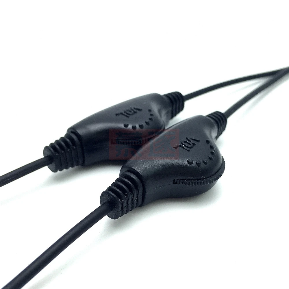 Черный 3,5 мм стерео штекер на двойной 3,5 мм женский аудио наушники Y-разветвитель кабель с переключателем громкости