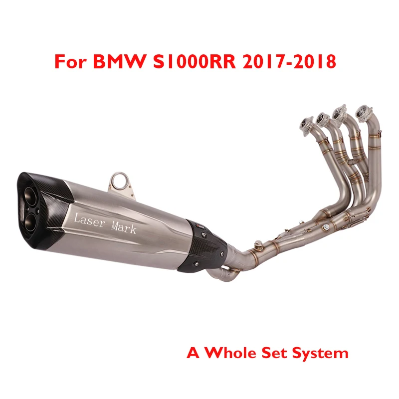 S1000RR Motorcycle Exhaust Pipe Muffler System Silencer Escape Slip on Header Connect Link Tube Pipe for BMW S1000RR 2017 2018