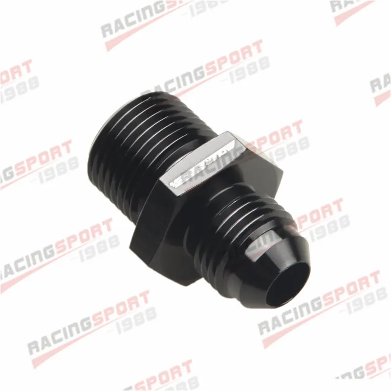 AN -6 AN6 -6AN Male To 3/8 BSP BSPP Straight Hose Fitting Adapter Black