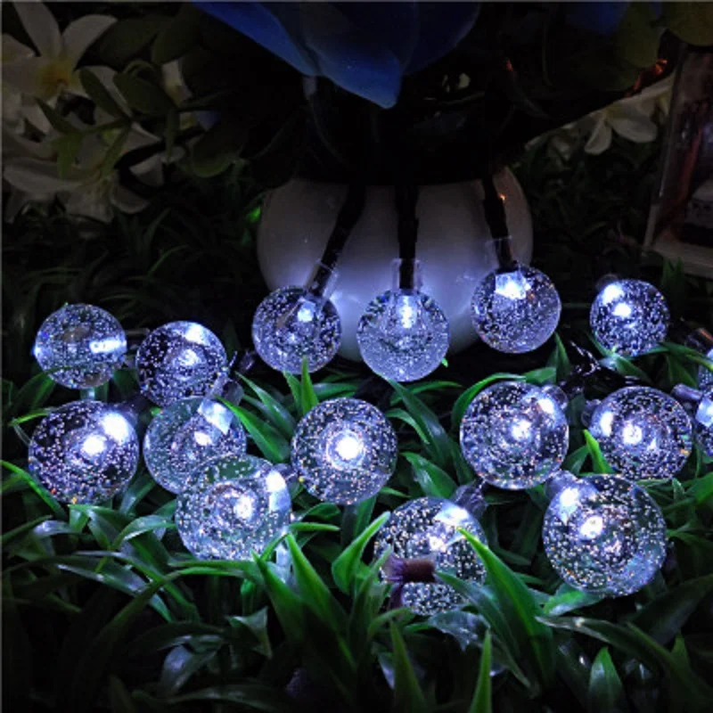 10M 50Led Solar Powered Bulbs Led String Lights for Outdoor Lighting Courtyard Street Garden Led Fairy Lights Christmas Garland