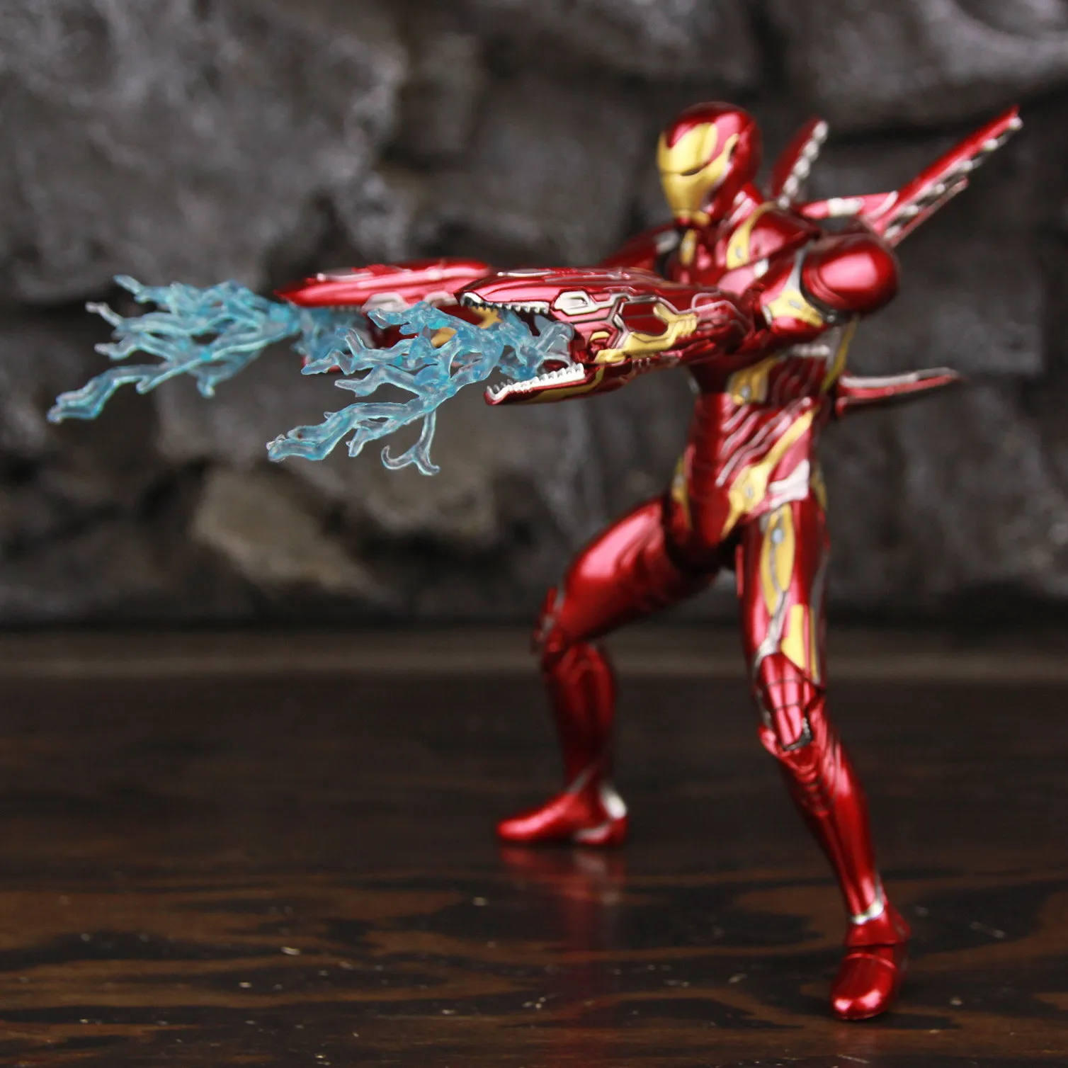 ZD Toys Deluxe Ironman Mark L 50 MK50 Nano Armor Weapons 7" Actionfigur LED-Lichtplattform Tony Stark Infinity War Modellpuppe – Detail 8