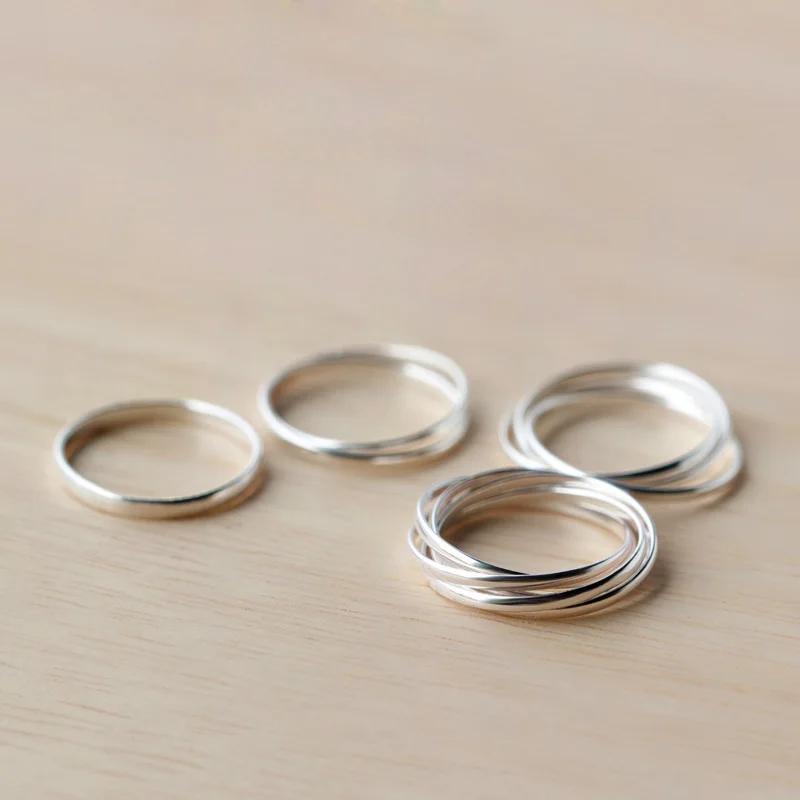 Size 5-20 Wish Finger Women Ring 925 Sterling Silver Minimalist Layers Rings For Women 925 Silver Fine In Jewerly Rings Woman - Image 5