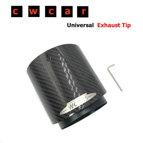 Black Chrome and Carbon Fiber Muffler Tip Fit for Mini Cooper Exhaust Tip R55 R56 R57 R58 R59 R60 R61 F54 F55 F56 F57 F60