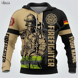 2021  New Style Men Women Firefighter Print Hoodie 3D Hooded Sweatshirt Fireman Long Sleeve Homme Clothes Pullovers Zipper Coat