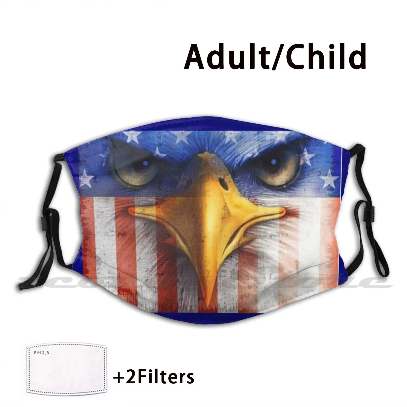 

Washable Trending Customized Pm2.5 Filter Mask Eagle American Flag Usa Patriot America Redwhiteblue Oldglory Eagleonflag