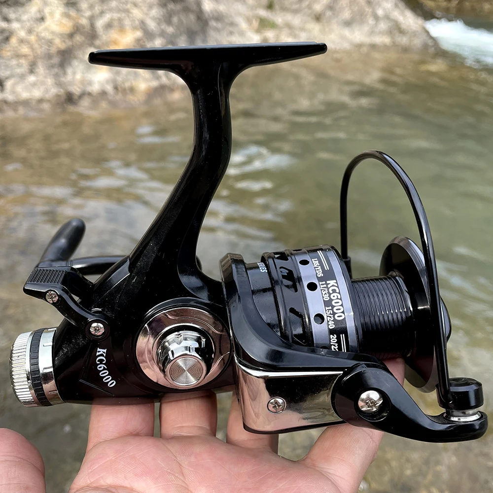 3000- 6000 Metal Spool Spinning Fishing Reel Saltewater Carp Fishing Reel Front and Rear Brake Speed Ratio 5.2:1