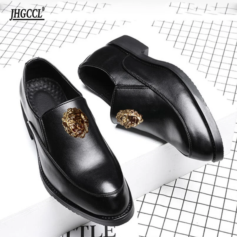 New style men's dress shoes business casual shoes pointed loafers tap dancing shoes brand designer casual shoes P3