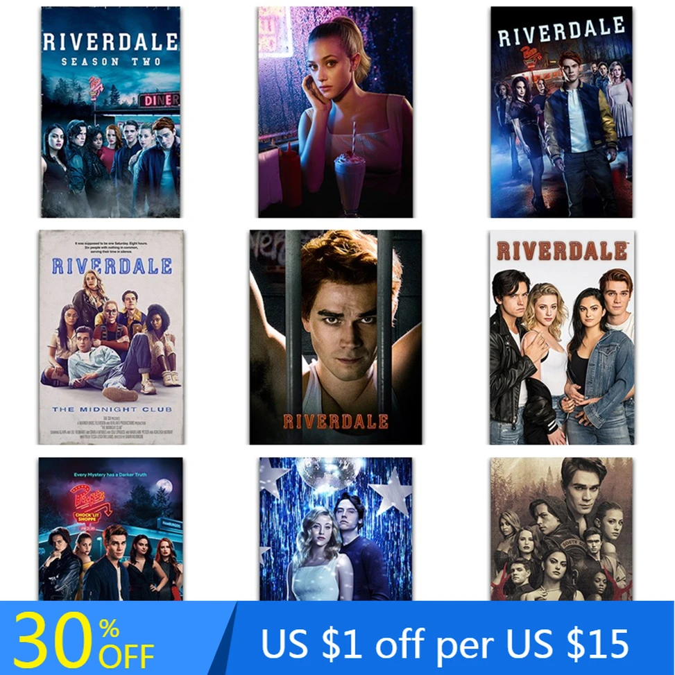 Riverdale Silk Posters Tv Series Show Art Prints Vintage Wall Painting Picture For Living Room Home Decoration