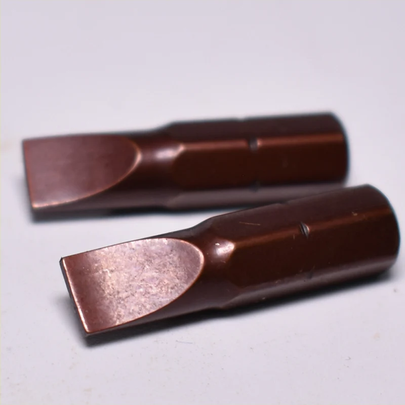 5 Buah 25Mm Slotted SL1.5-SL7 Bit Obeng Set 1/4 "Hex Shank Magnetik Sekrup Driver Bit Anti Slip Bor untuk Alat-alat Listrik