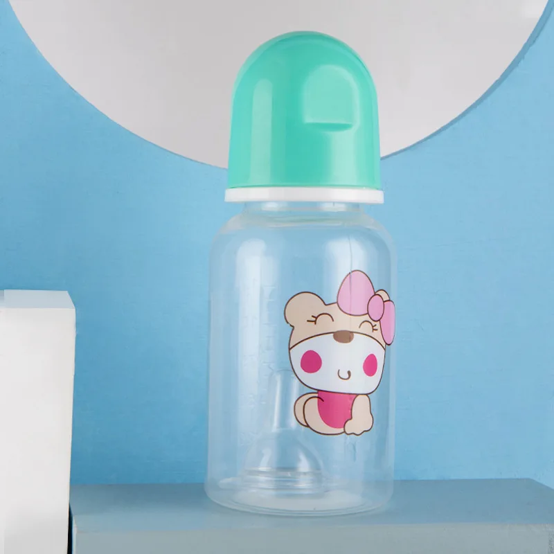 

125mL Newborn Baby Bottle PP Plastic Standard Caliber Baby Feeder Boy Girl Water Bottle Drinking Water Breast-like Feeling