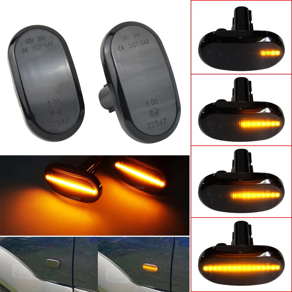 1PAIR Led Dynamic Side Marker Turn Signal Repeater Light Blinker For SUZUKI JIMNY JB64W JB74 JB23 2018~ ジムニー/JB64ｗ/JB74/JB23