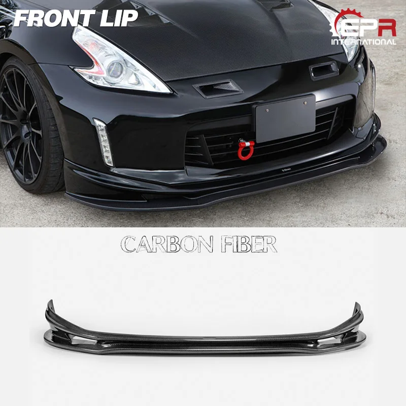 For Nissan 370Z Z34 Carbon Fiber Kouki Late Model Vars Style Front Lip(facelift) Tuning Part For 370Z Carbon Lip (2012 onwards)