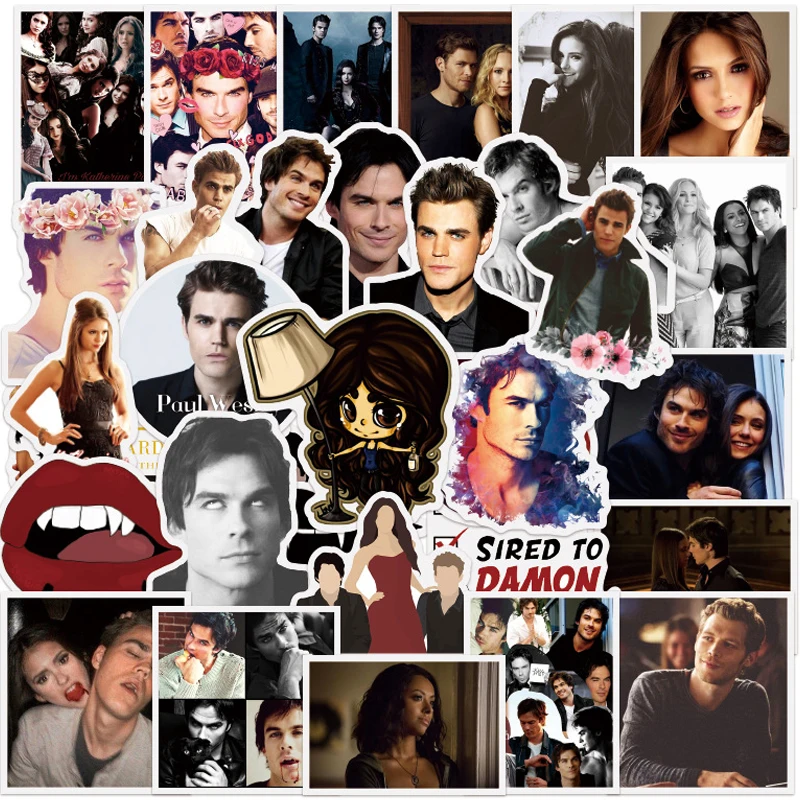 10/30/50PCS The Vampire Diaries TV Show Stickers Laptop Guitar Motorcycle Luggage Car Waterproof Graffiti Sticker Decal Kid Toy