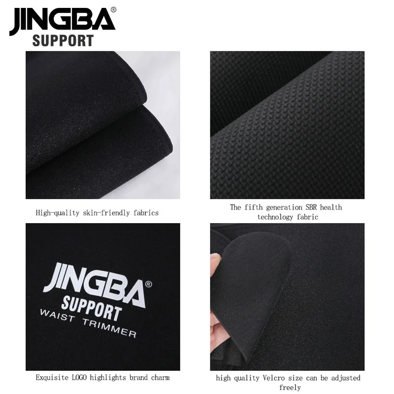 Jingba-cinto esportivo para homens e mulheres, neoprene, modelador do corpo, fitness, faixa de emagrecimento