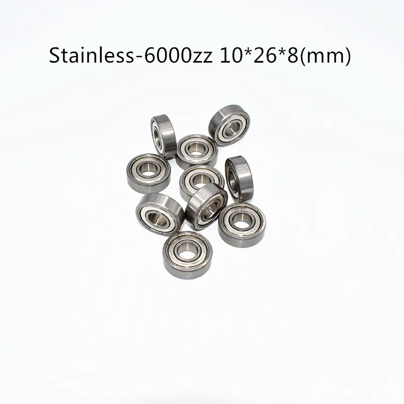 

S6000ZZ Bearing 10*26*8 mm ( 10PCS ) ABEC-5 Stainless Steel Ball Bearings metal sealed S6000Z S6000 Z ZZ