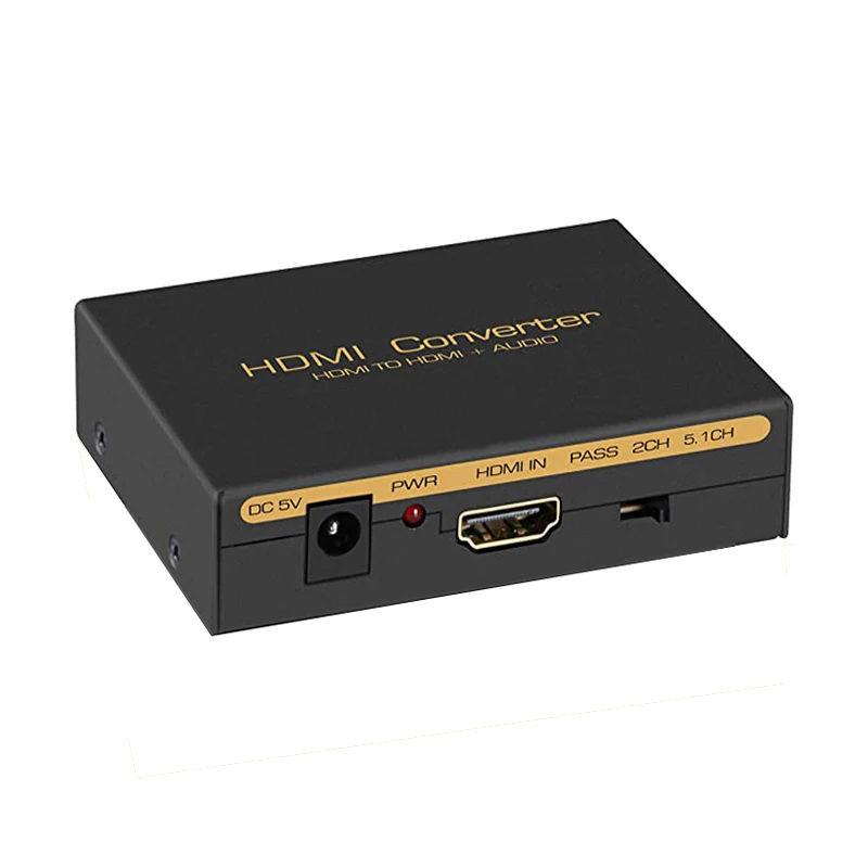 

HDMI to HDMI and Optical Toslink(SPDIF) + RCA(L/R) 3.5mm Stereo Audio Extractor Converter HDMI Audio Splitter Adapter HDMI Input