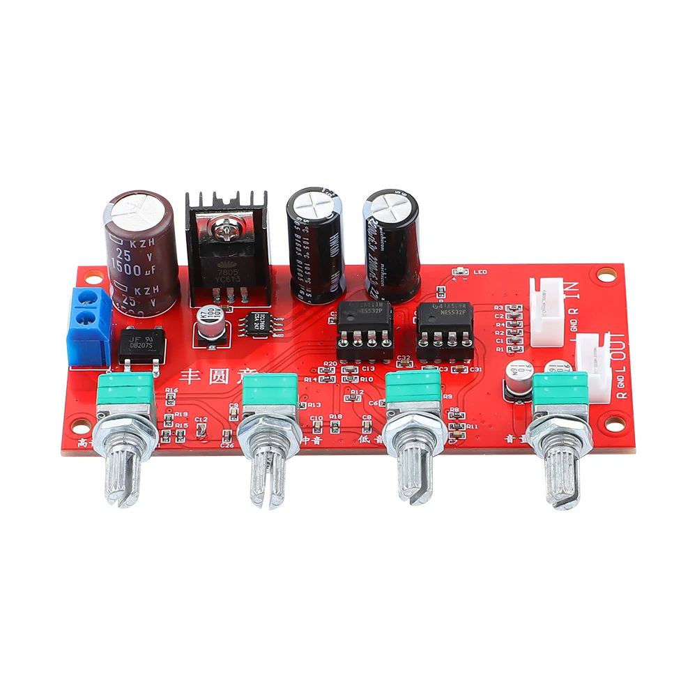 AIYIMA NE5532 HIFI Stereo Preamp Amplifier board volume Tone Control Pre-amp Preamplifier Treble Midrange Bass Finished Board