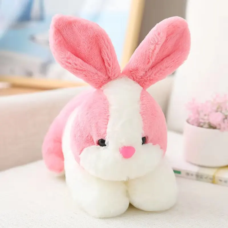 22Cm Mô Phỏng Thỏ Kawaii Sang Trọng Búp Bê Nhồi Bông Dễ Thương Thực Tế Động Vật Thỏ Sang Trọng Đồ Chơi Trang Trí Nhà Hoạt Hình Trẻ Em Quà Tặng