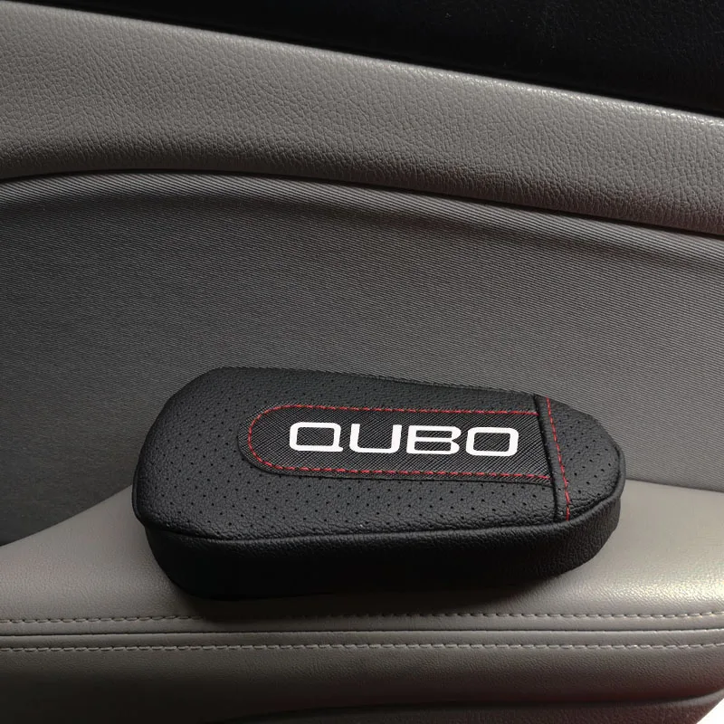 Leather Thigh Support Knee Pad Car Door armrest pad Interior Car Accessories For Fiat Qubo