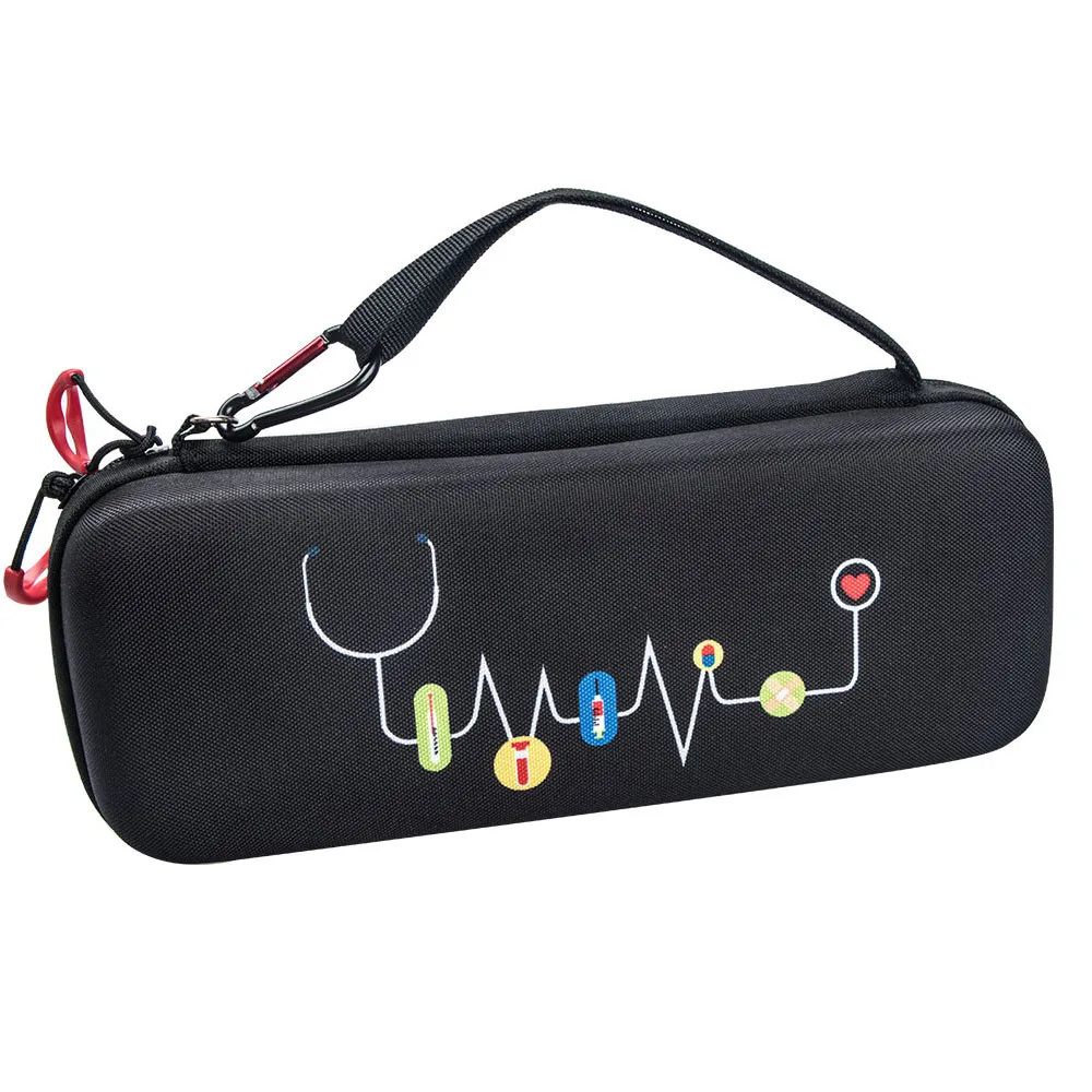 Double Layer Hard EVA Portable Stethoscope Carrying Case Bag Pouch Cover for 3M Littmann /MDF/ADC/Omron and Other Accessories