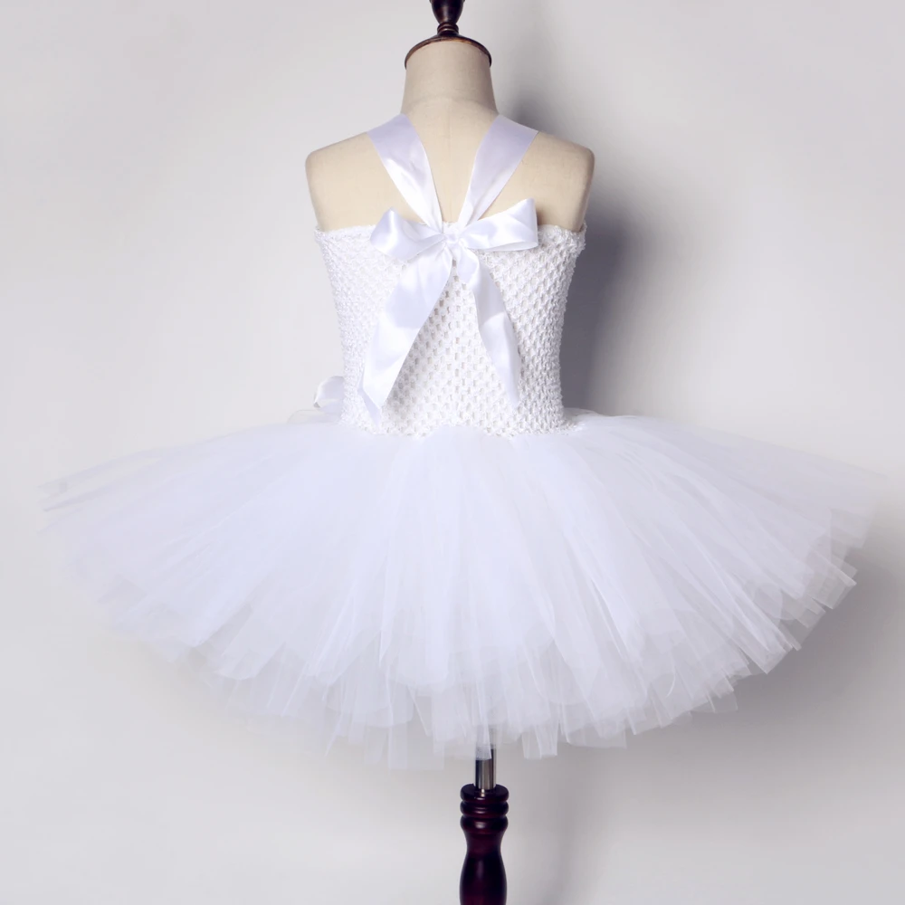 White Angel Tutu Costume for Girls Princess Fairy Cosplay Dress with Wings Halloween Costumes for Kids Girl Clothes Outfit 1-14Y