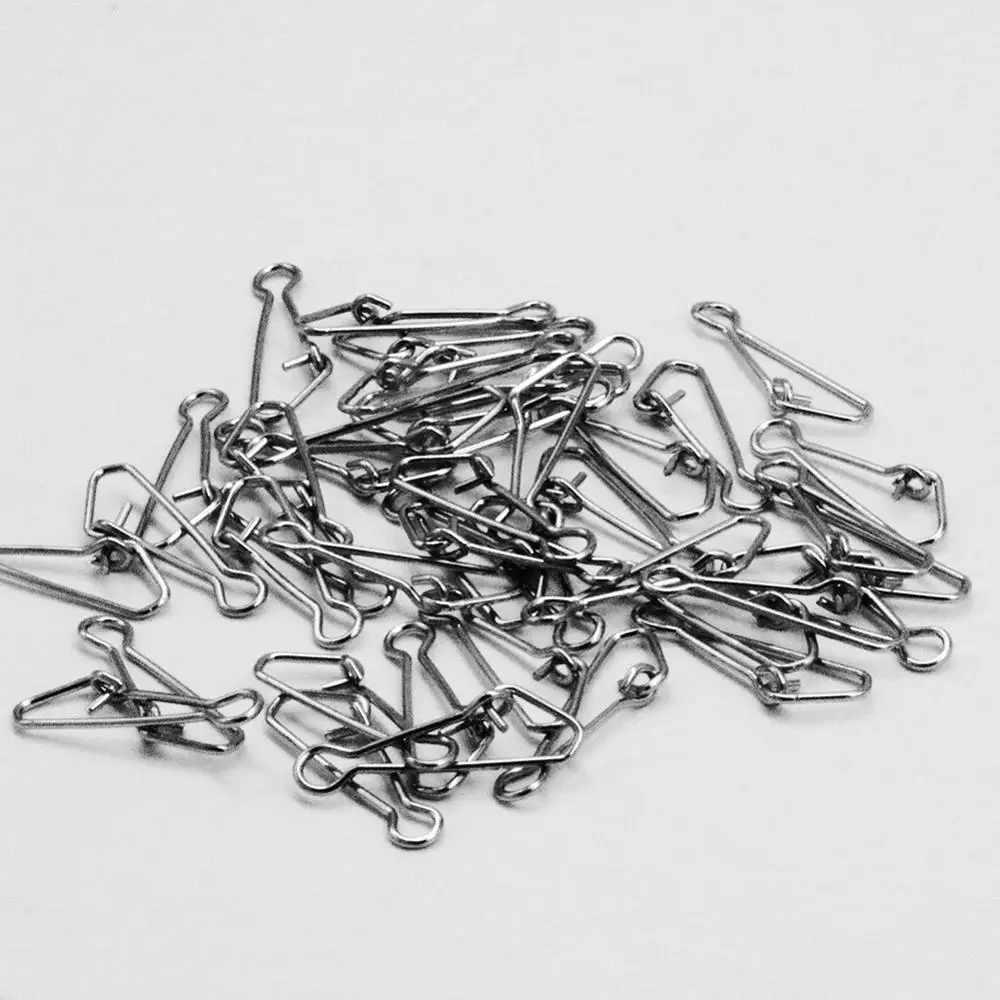 120pcs/1 box 6 Size Stainless Steel Fishing Swivels Hooked Snaps Fishing Hook Line Fish Connector Sea Swivel Rolling Snap Tackle