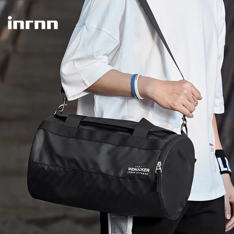 

inrnn Fashion Quality Travel Duffel Bag Men Outdoor Sports Handbag Waterproof Gym Bags for Teenager Large Capacity Crossbody Bag