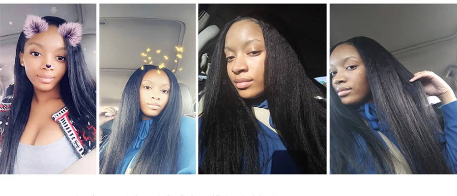 Kinky Straight Human Hair Bundles Indian Hair Bundles Yaki Straight Hair 28 30 32 Inch Kinky Straight Sew-in Hair Weaves