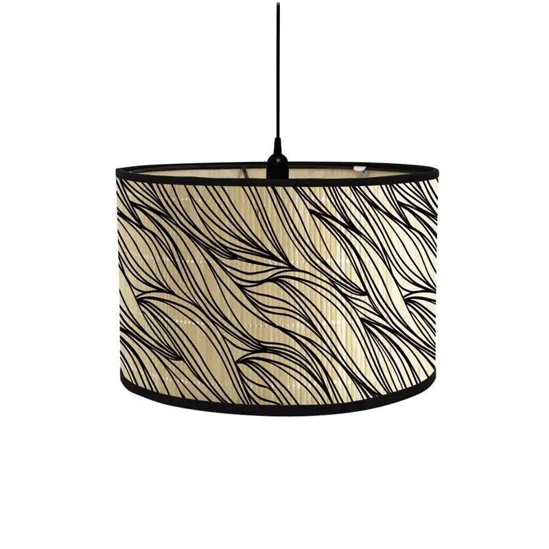 1Pc Japanese Style Lamp Shade Bamboo Light Cover Chandelier Wall Lamp Lampshade Bamboo Art Light Shade(Not include power cord)