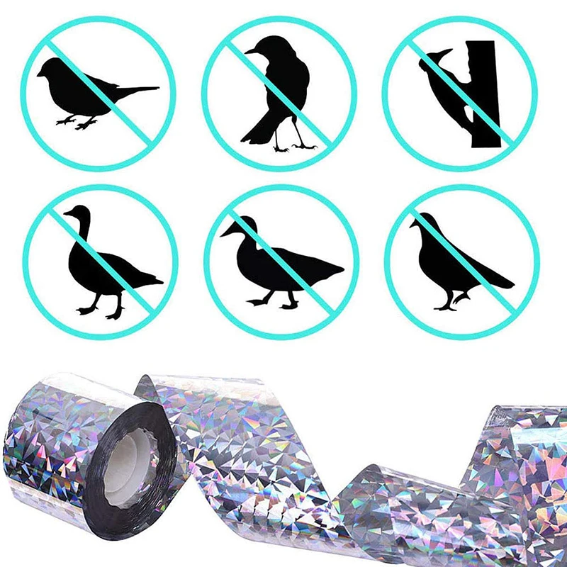 

50m Anti Bird Tape Bird Scare Tape Audible Repellent Fox Pigeons Repeller Ribbon Tapes for Pest Control 110m