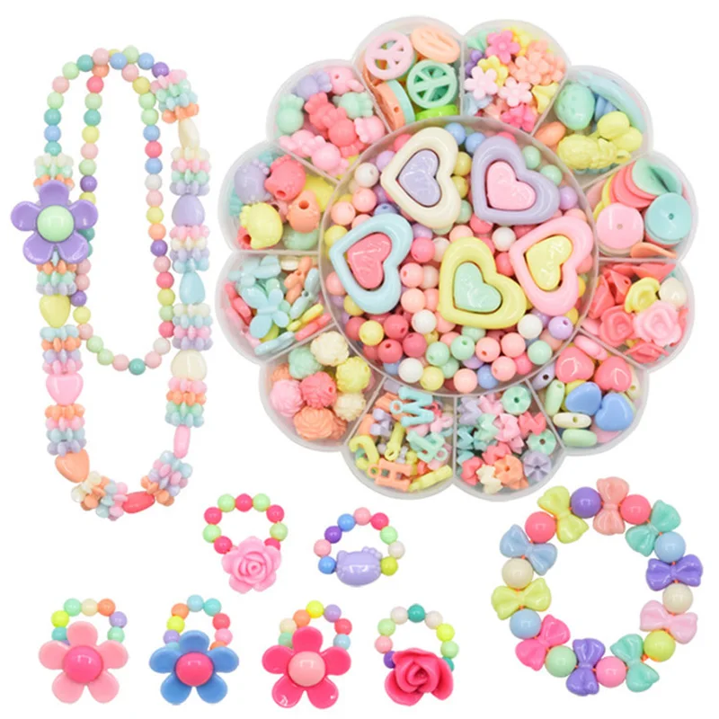 

13 Grid DIY Handmade Beaded Toy with Accessory Set Children Creative Girl Jewelry Making Toys Educational Toys Children Gift