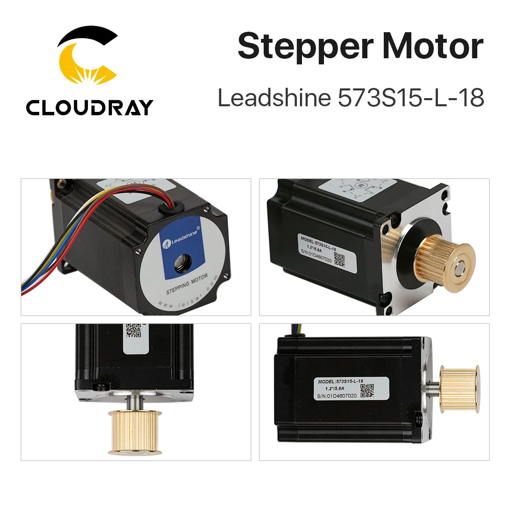 Leadshine Nema 23 Stepper Motor 3 Phase 57mm 150Ncm 5.2A Stepper Motor（573S15-L-18）with GEAR for 3D printer CNC XYZ