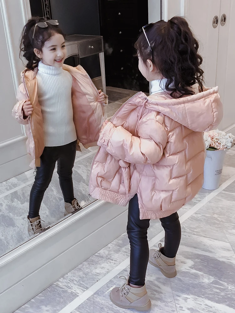 Girls Winter Coat New Korean Western Style Cotton-padded Jacket Children Coat Girl Winter Down Padded Parka