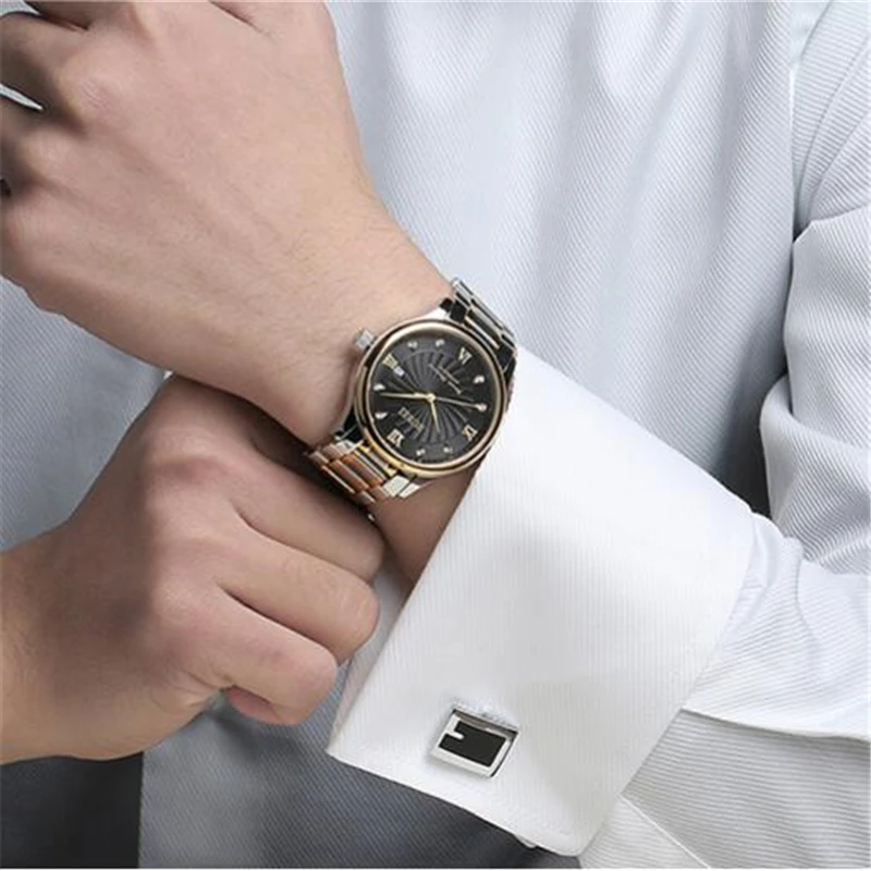 BUREI Brand Automatic Business Watches Man Luxury Dress Mechanical Wristwatches for Men Waterproof Sapphire Clock Montre Homme