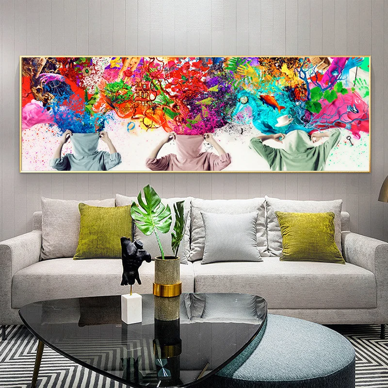 Abstract Colorful Canvas Painting Wall Decorations for Bedroom Home Decor Toile Murale Prints Art Drop Ship Etsy Shopify