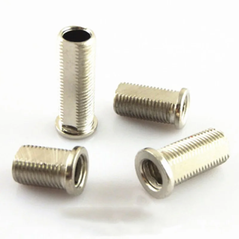 100pcs 14 16 20 25 30mm M10 Cut Edge Round Head With Cap Hollow Teeth Tube Screw Rod Track Connector Lighting Accessories