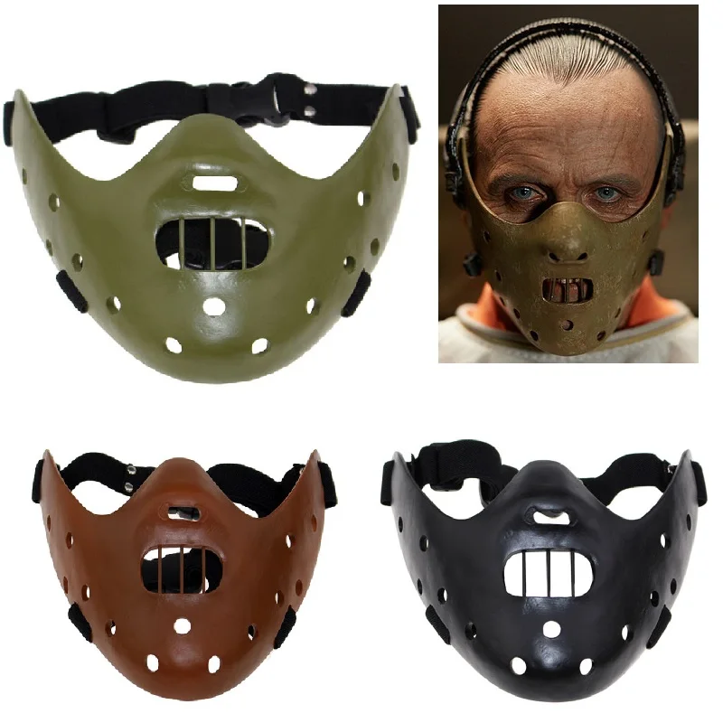 

Hannibal Masks Horror Hannibal Lecter The Silence of The Lambs Masquerade Cosplay Party Halloween Mask Scary Ogre Resin Masque