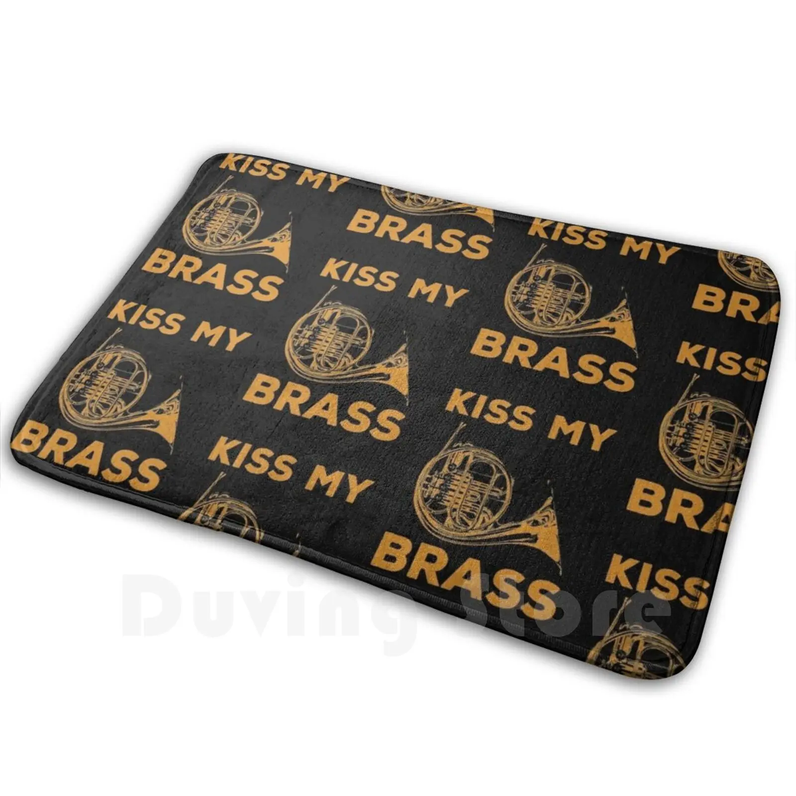 French Horn Player-Kiss My Brass Carpet 1499 Carpet French Horn Kiss My Player Orchestra Musical