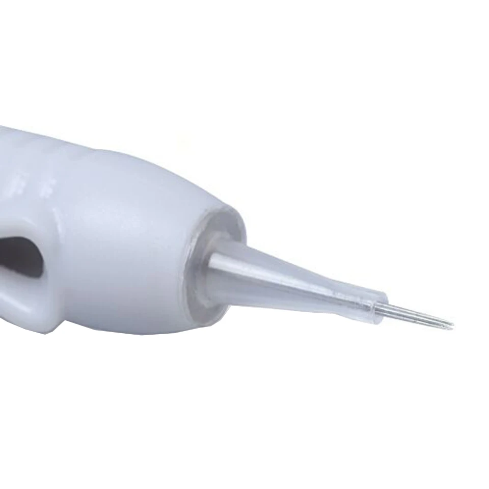 Cartuchos esterilizados com 8mm, 30/50/100 pçs cartuchos de tatuagem em formato de parafuso cinza para lábios, sobrancelha, delineador, maquiagem
