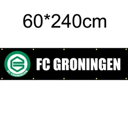 Holland FC Groningen Flag Black 60x240cm Decoration Banner for Home and Garden
