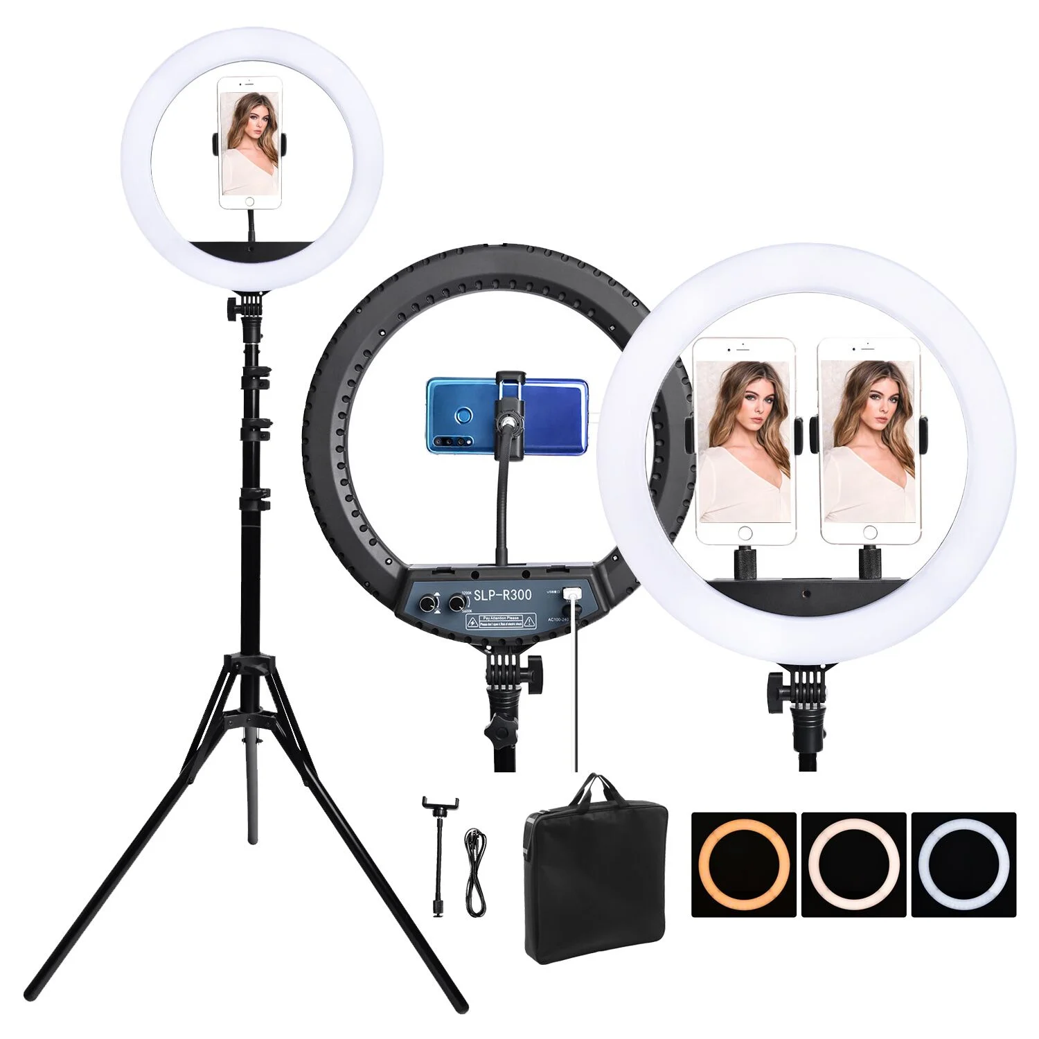 fosoto LED Ring Light Selfie Photo Photography Lighting Ringlight lamp With Tripod Stand For Photo Studio Makeup Video Live Show