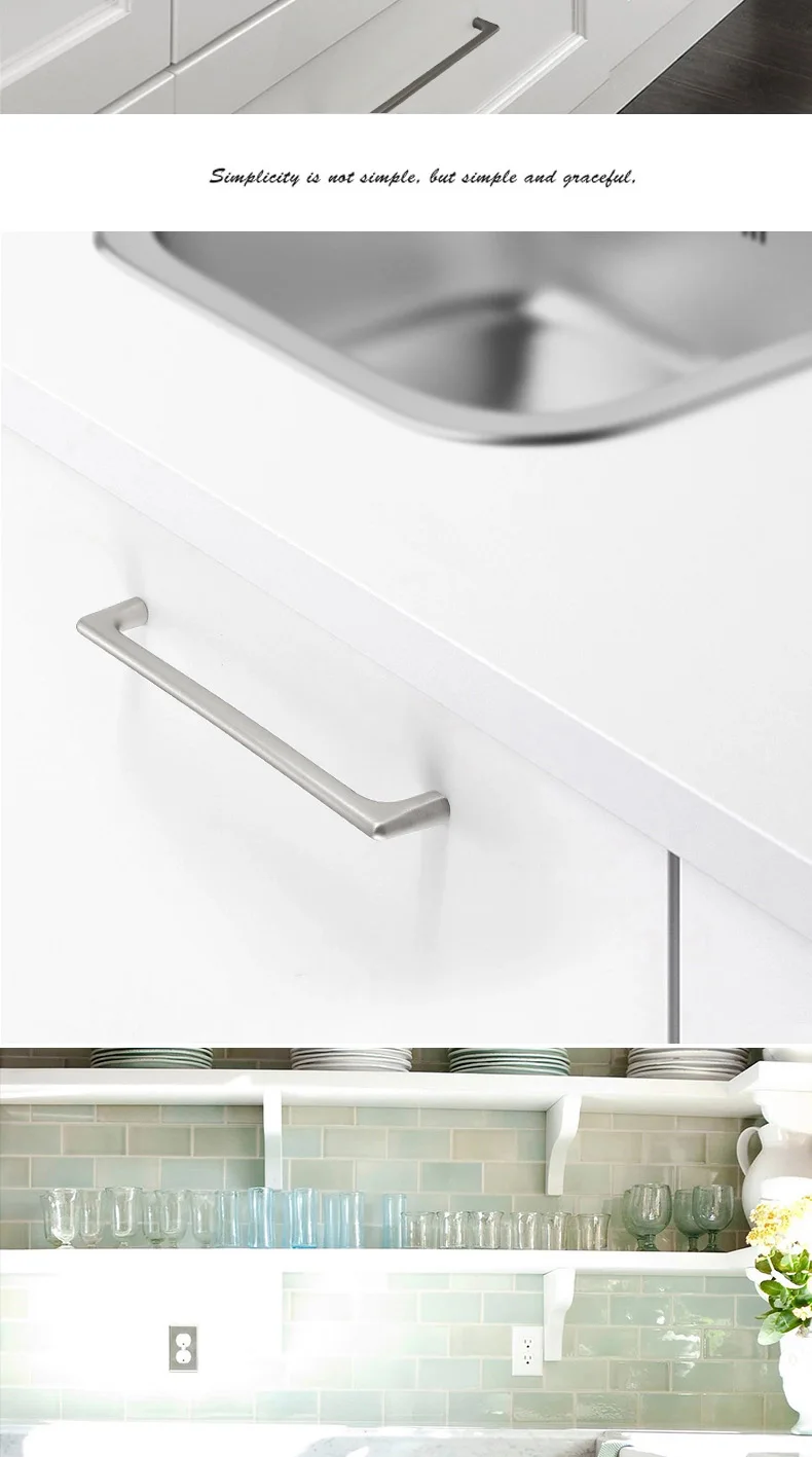 YUTOKO Schrank griff Perle Grau Messing Gold Schrank Tür Griffe Zink-legierung Schublade Knöpfe Zieht Küche Möbel Griff Hardware – Detail 5