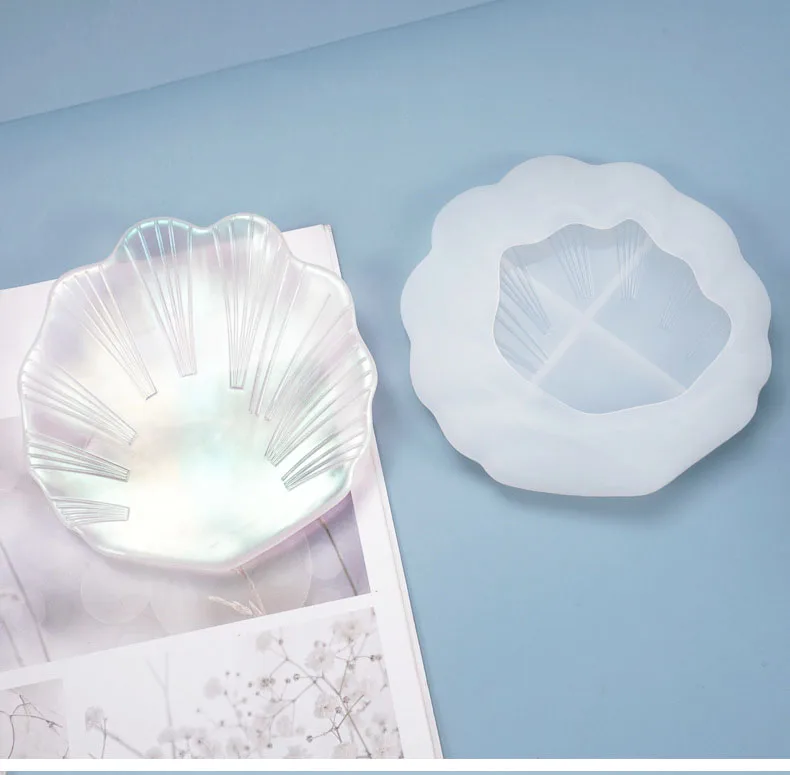 

Shell leaf plate Resin Silicone mold Jewelry Making DIY mould tool UV epoxy resin storage dish box Ornaments craft art