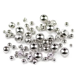 JHNBY Stainless Steel Spacer Bead Ball 3/4/6/8MM Tire Metal Round Loose Beads For Jewelry Bracelet Making DIY Findings Wholesale